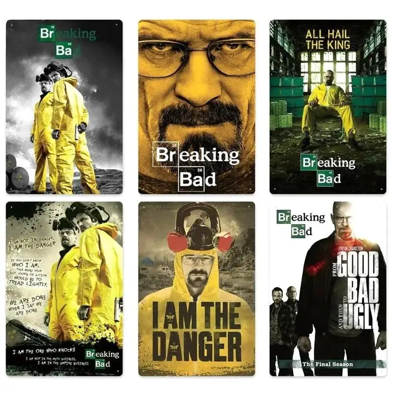 영화 포스터 장식 금속 주석 간판, 나쁜 플라크 깨는 금속 빈티지 벽판, 금속 사인 바, TV 벽 