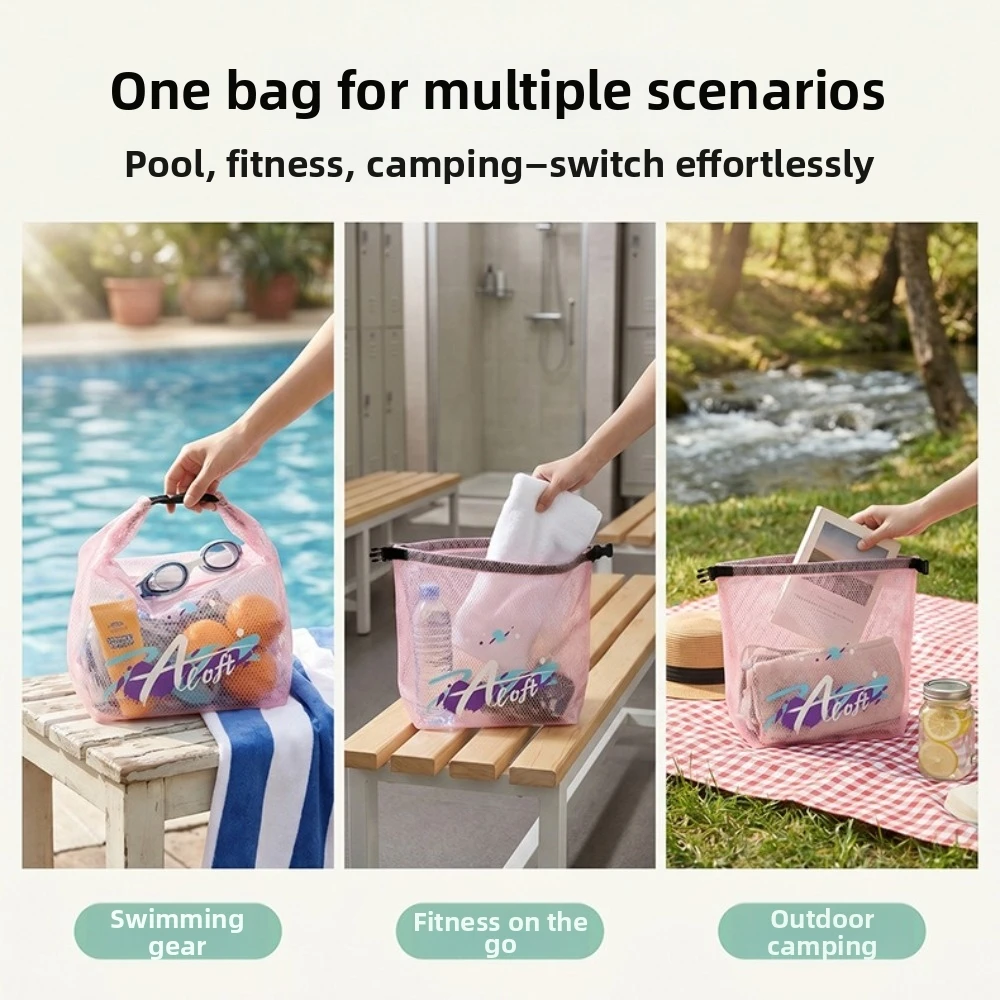 New Transparent Travel Toiletry Bag PVC Drawstring Makeup Bag Portable Waterproof Cosmetic Bag Outdoor