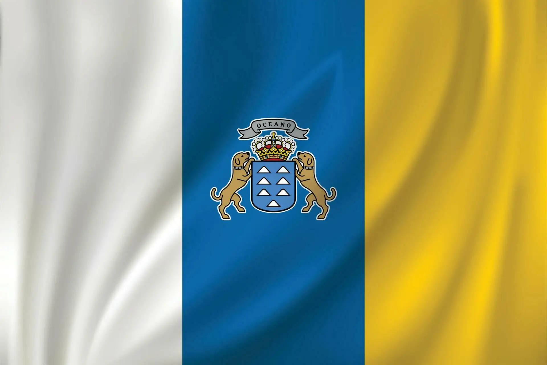 60x90cm 90X150cm Spain Spanish Flag of the Canary Islands Wall Hanging Tapestry Room Decor Double penetration for Room Decor