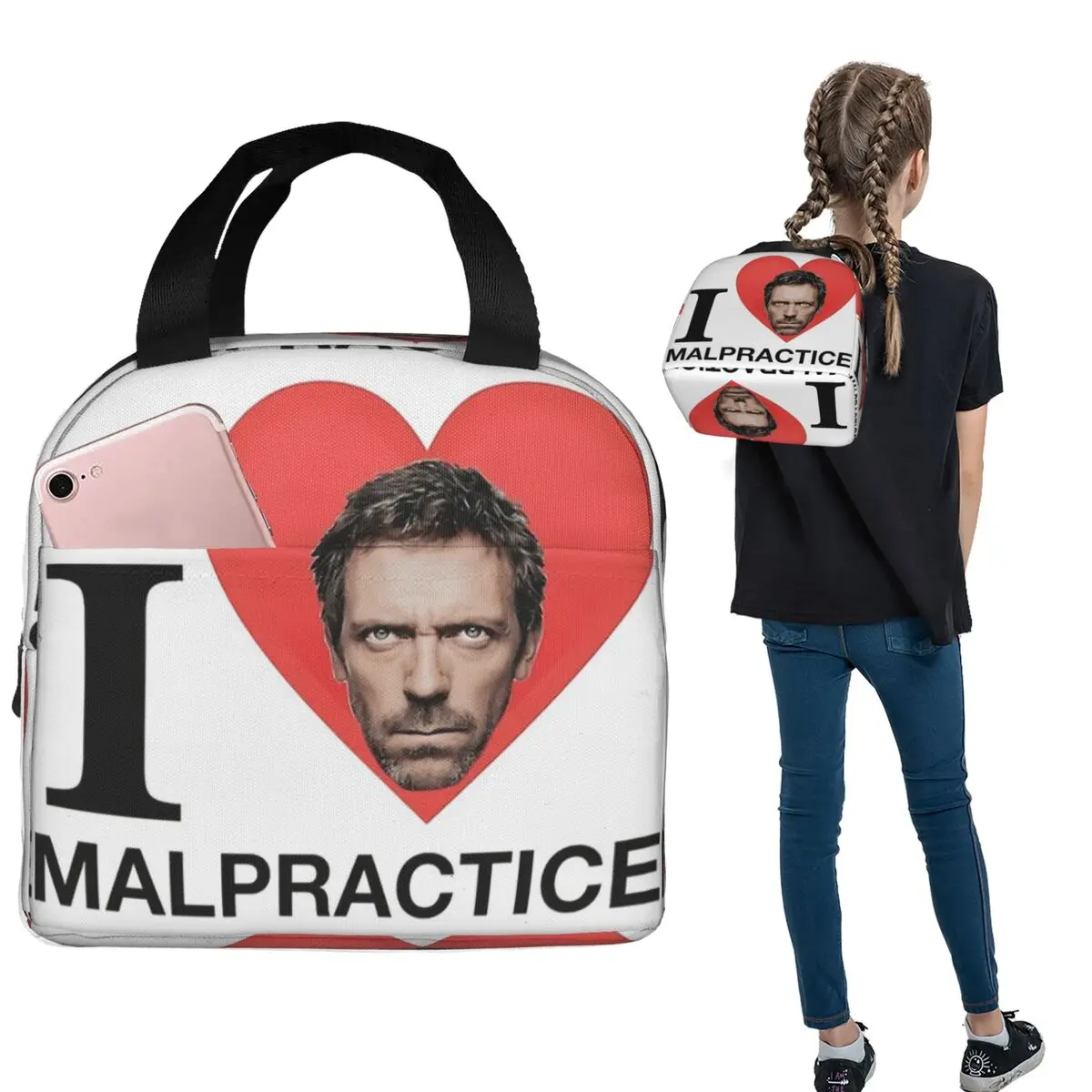 

Термосумка для обедов Dr House MD TV для женщин и детей, портативная термосумка для еды, термосумка-тоут