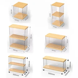 Acrylic Figures Display Cabinet With Door, Assemble Car Model Display Cabinet, Household Clear Blind Boxes Toy Storage Case