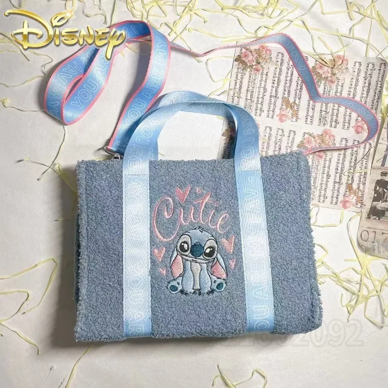 Disney Stitch New Plush Mini Handbag Luxury Brand Women's Shoulder Bag Cartoon Women's Shoulder Messenger Bag High Quality