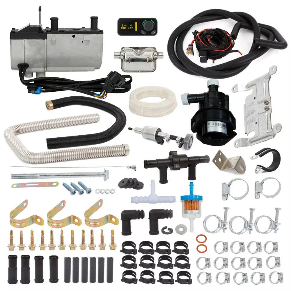 

JP 12V 5kw Water Heating Parking Heater Engine Preheater Pickup Truck Suv Car Fueled Boiler