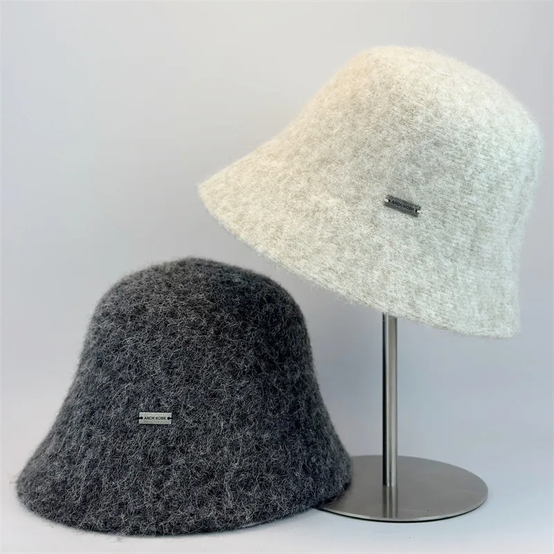 

Fashion Ladies Outdoor Winter Bucket Hat Women's Travel Daily Warm Panama Hats Girls Travel Sports Knitted Fisherman Caps