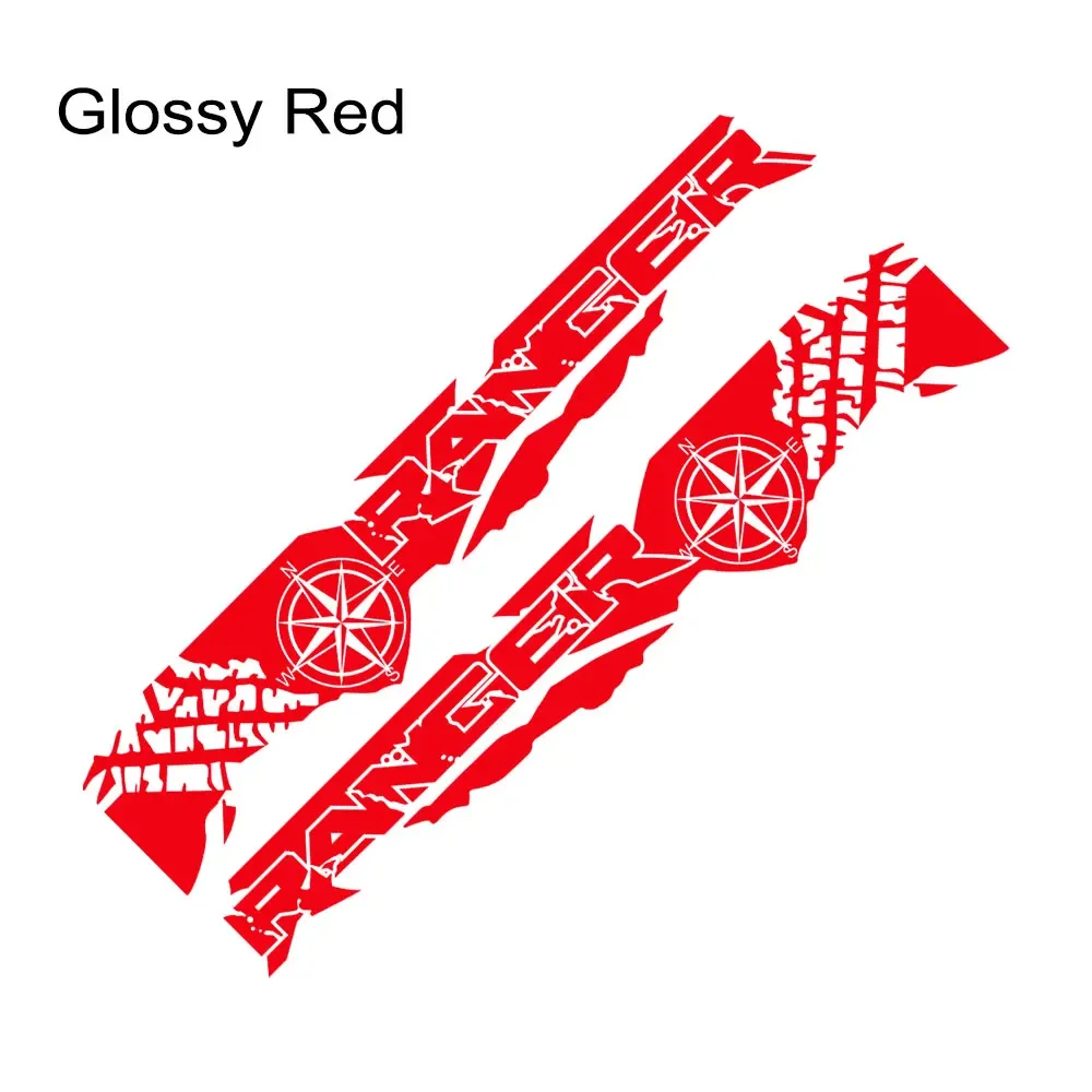 ملصقات بوصلة مطبوعة لإطارات السيارة ، ذيل تلقائي للطرق الوعرة ، ملصق رسومات فينيل لفورد رينغر رابتور إكسسوارات بيك آب ، 2 *