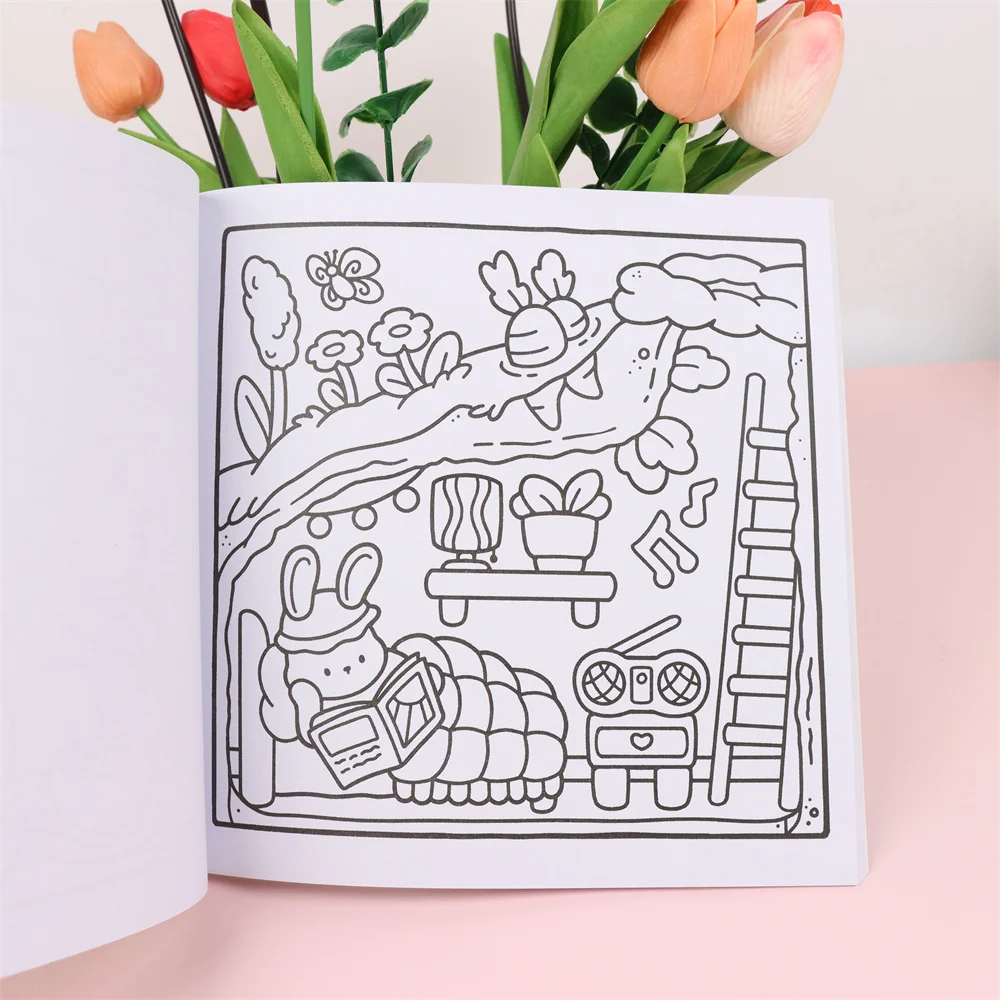 COMFY$COZY Coloring Book TRIPPY&GROOVY Coloring Book for Adult and Teen Featuring Adorable Creepy Creatures Painting Gift image 6