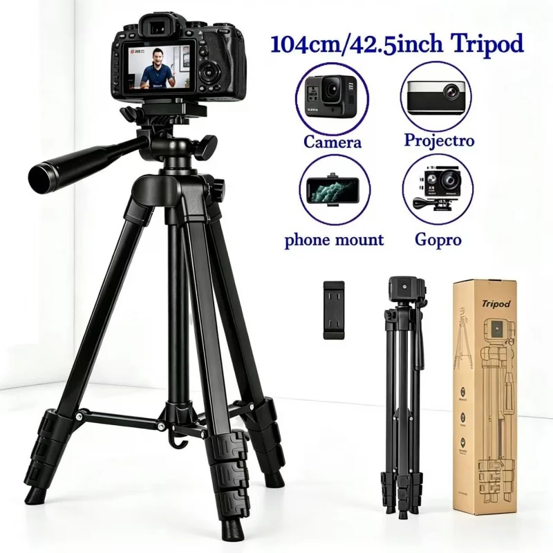 Lightweight Phone Tripod Camera Stand With Wireless Shutter 