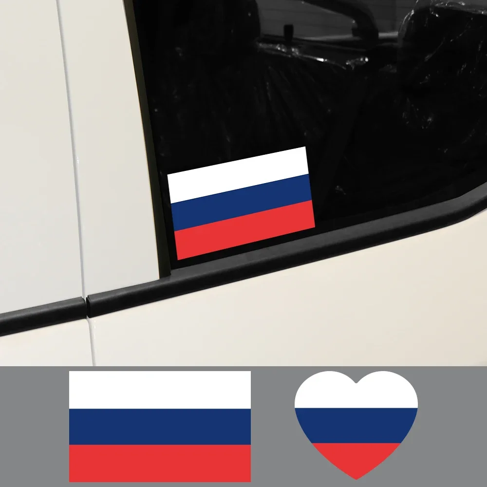 

Personality Car Sticker Russia Flag Custom Heart Shaped Decal Waterproof DIY Vinyl For Car Window Motorcycle Laptops Accessories
