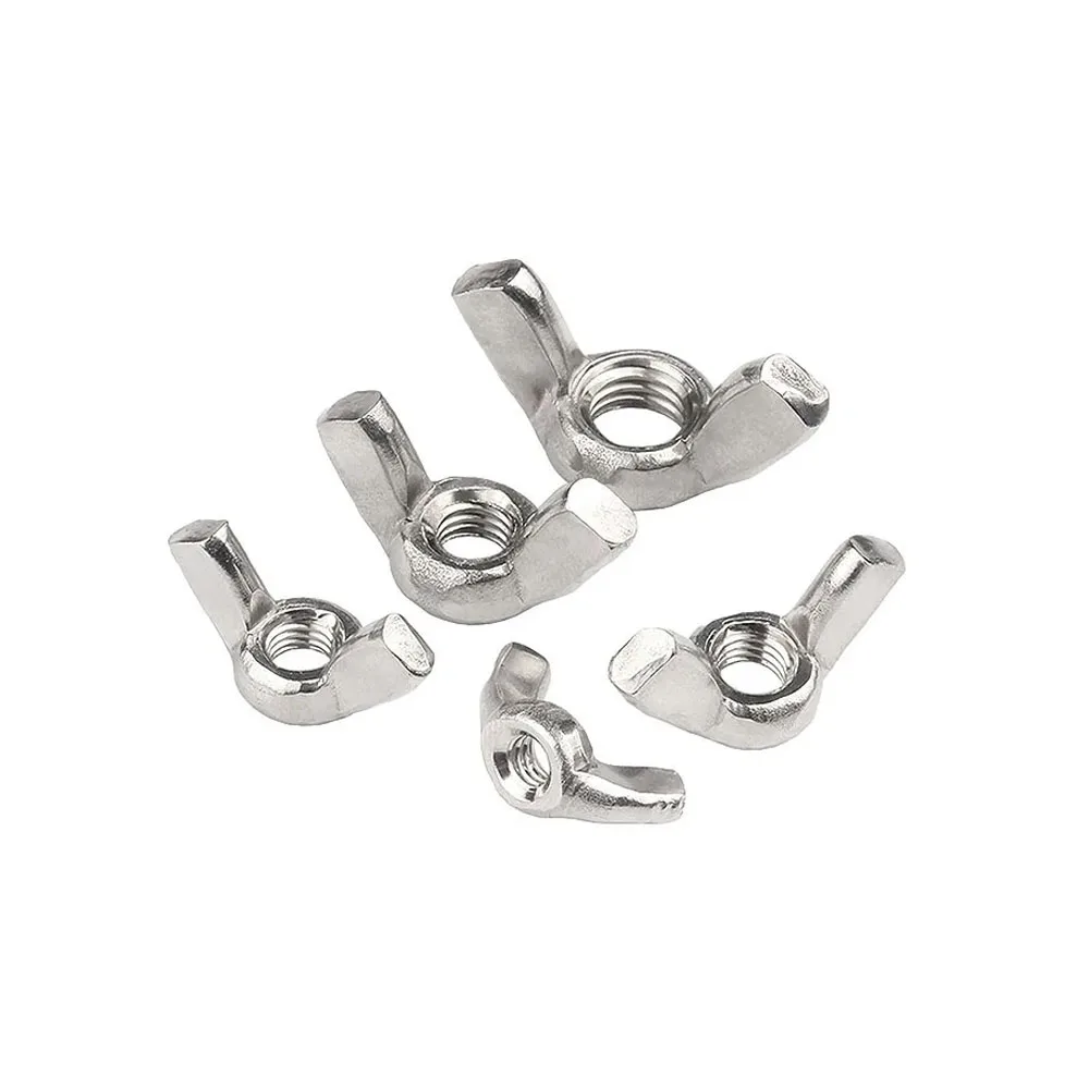 2-20PCS Butterfly Nuts A2 304 Stainless Steel Wing Nuts M3 M4 M5 M6 M8 M10 M12 DIN315 Manual Fastening Nut Accessories