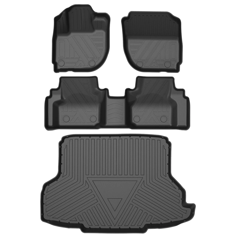 For Honda City G6 2015-2020 Auto Car Floor Mats All-Weather TPE Foot Mats Odorless Pad Waterproof Tray Mat Interior Accessories