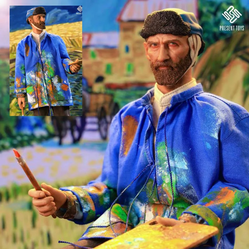 

In Stock Original Genuine PRESENT TOYS PT-sp29 Vincent Willem Van Gogh 1/6 Characters Portrait Model Toy