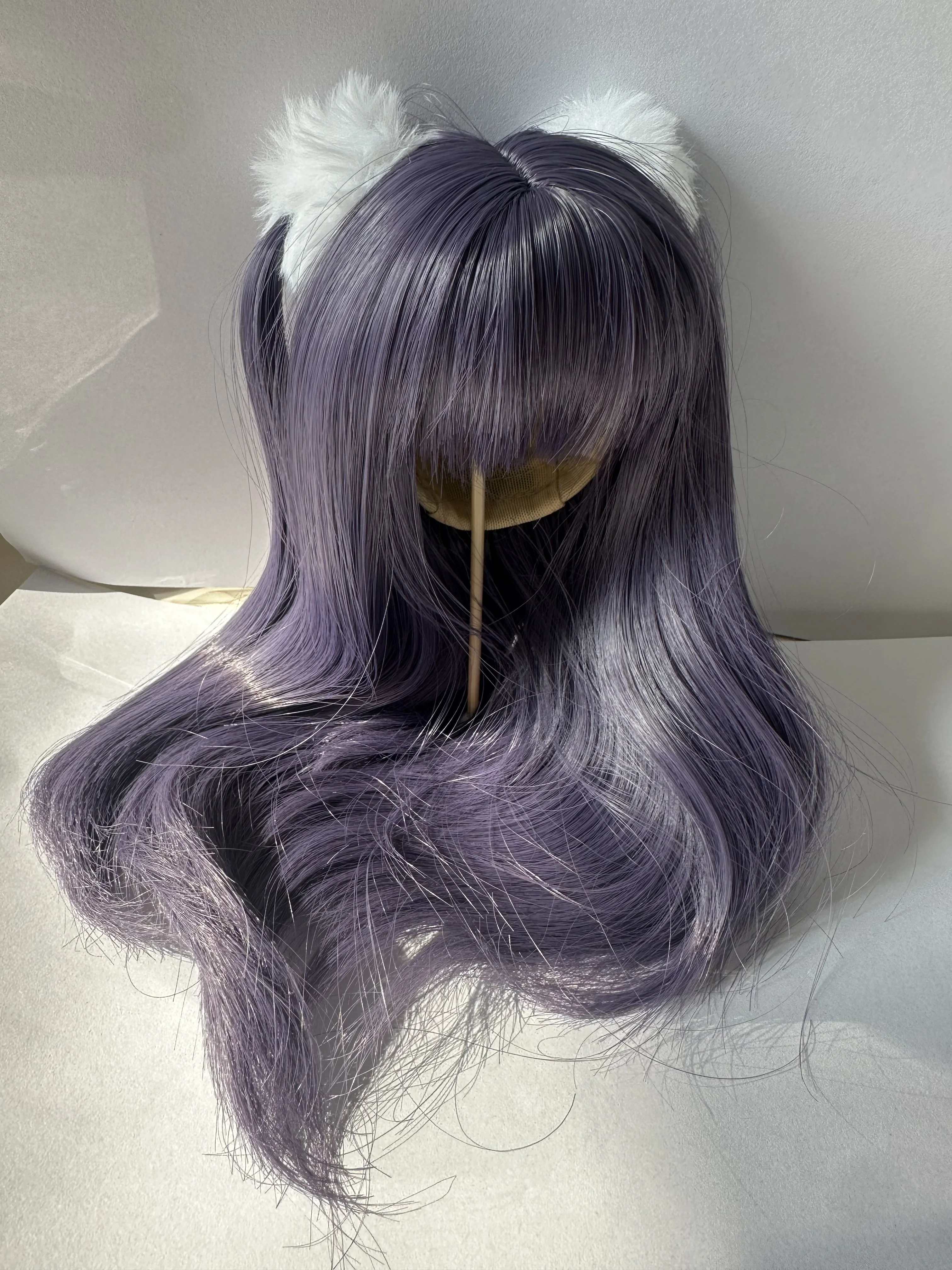 

D03-C013 children handmade toy 1/3 1/4 MDD doll BJD/SD doll's Accessories color blue little braids long curly wig 1pcs