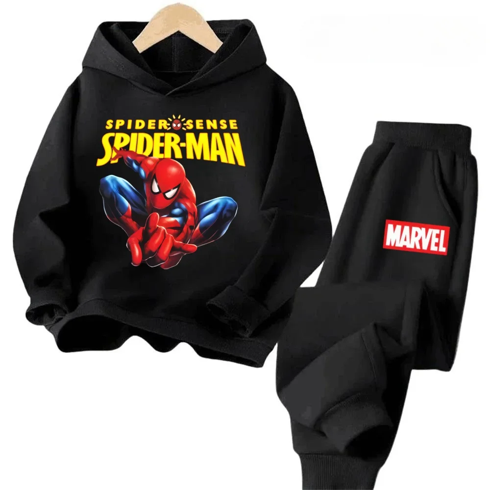 

Marvel Cartoon Kids Hoodie Set 2PCS Super Hero Print Long Sleeve Hooded Sweatshirt Pants Boys Girls Soft Comfortable Outfits