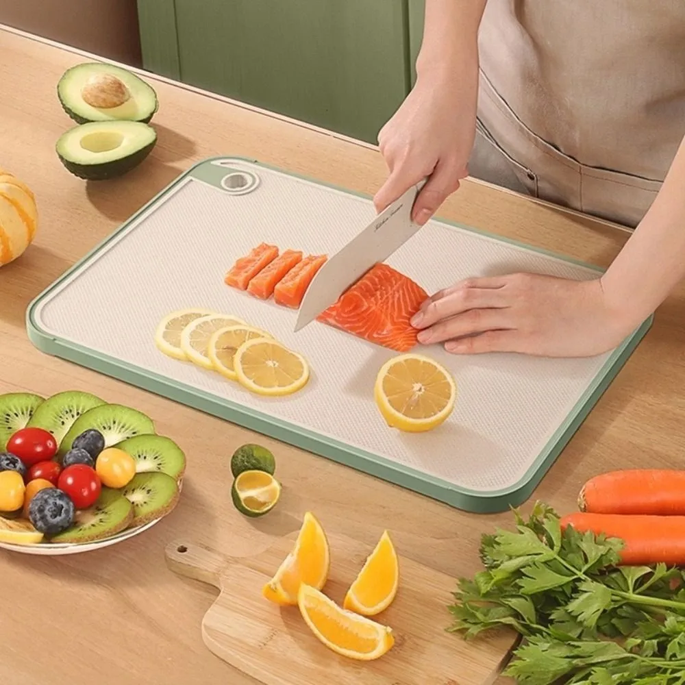 

Anti-Bacteria Wheat Straw Chopping Board Easy-grip Anti-Mildew Kitchen Cutting Board Convenient Hanging Thick