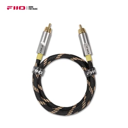 FiiO-LR-RCA5 RCA Digital 5N, Cable Coaxial de Audio de cobre puro Chapado en plata