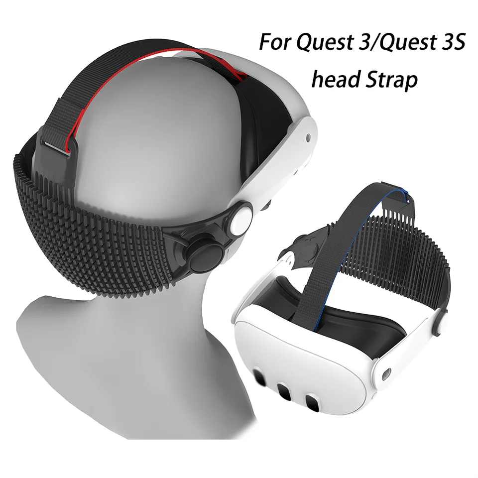Adjustable Soft Silicone Head Strap for Meta Quest 3 / Quest 3S