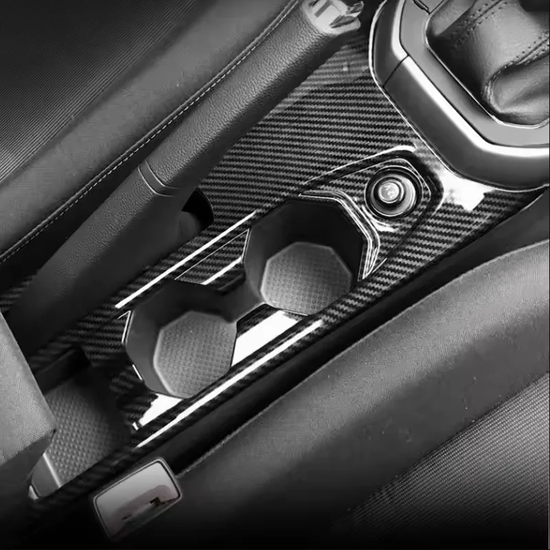 

ABS Car Interior Accessories Center Console Gear Shift Panel Water Cup Holder Frame Cover Case For VW Polo 2019 2020