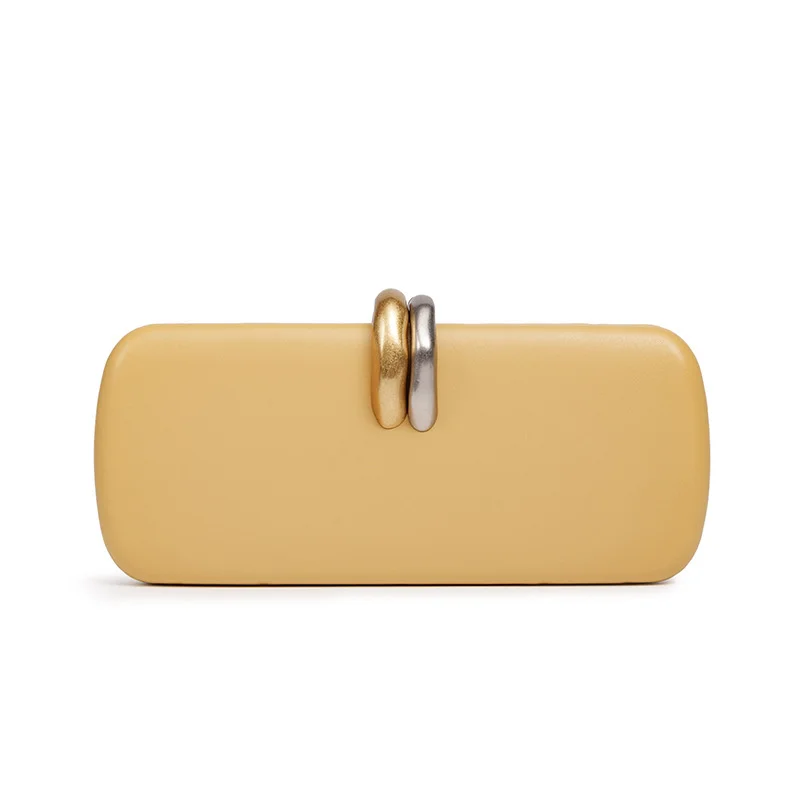 

Fashionable Princess Evening Clutch Retro Socialite Banquet Handbag Glossy Shoulder Chain Women's PU Purse Pochette Soirée Femme