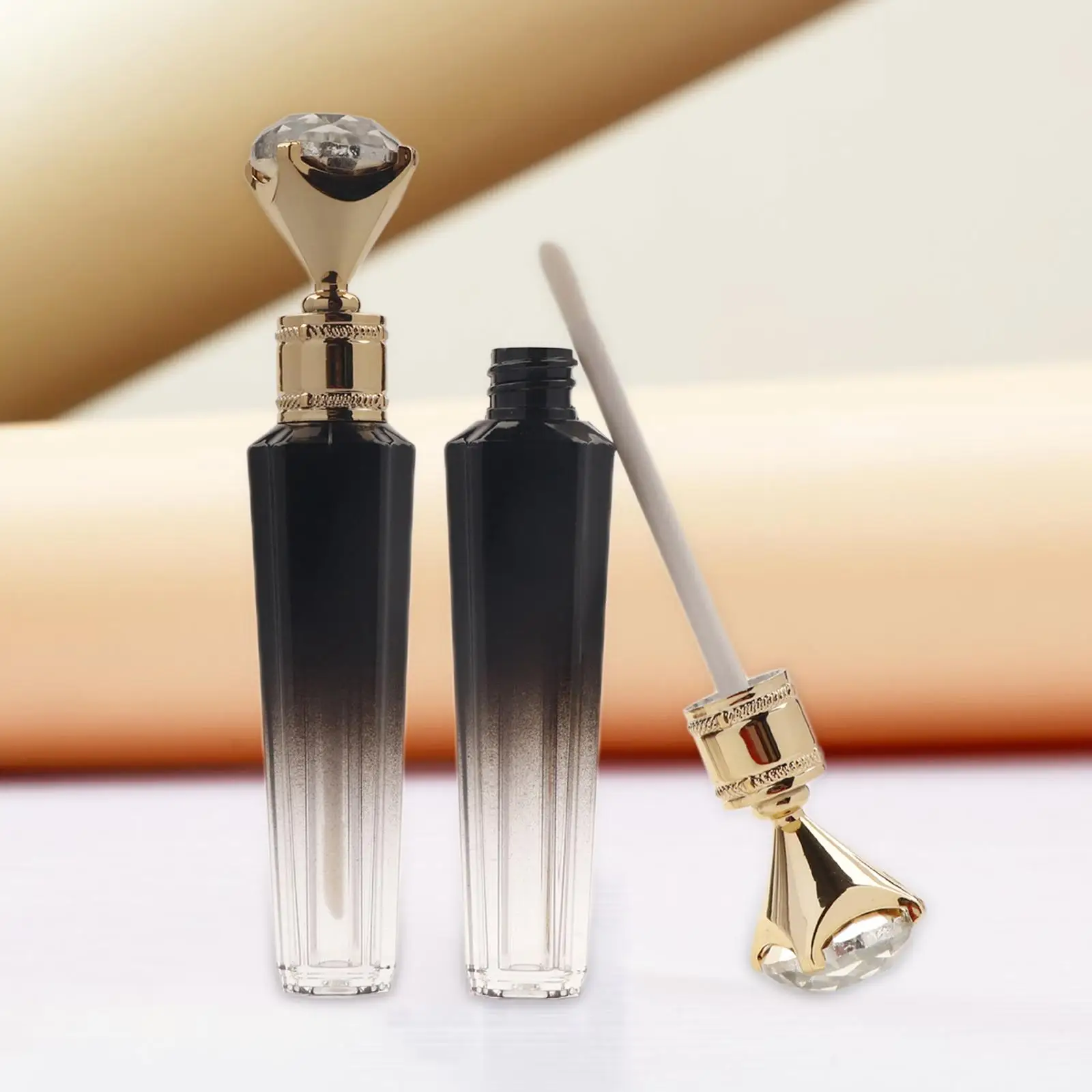 Tubes transparents de brillant à lèvres avec couvercle, matériau ABS, récipient de baumes à lèvres rechargeable pour filles, voyage, usage de fête à domicile