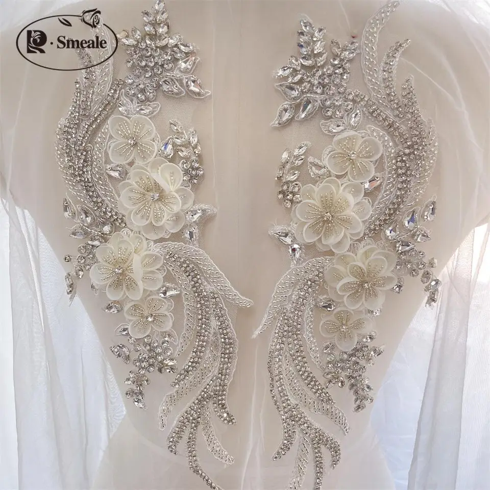 beaded appliques for dresses Gold Illusion neck Beaded Appliques Prom Dress, Gold / US2 main image 1