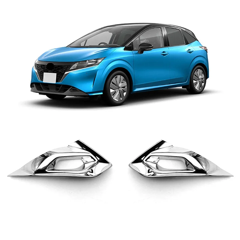 For Nissan Note E13 2021 2022 RHD Front Fog Light Lamp Cover Trim Bezel Protective Car Accessories 2PCS