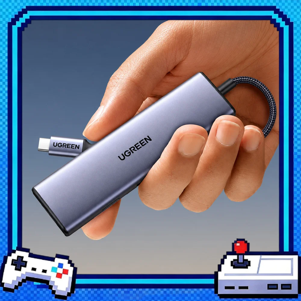 UGREEN 25360 9-in-1 USB-C Hub with 1.5m Cable, 4K 30Hz HDMI, 1080p VGA, Gigabit Ethernet, 3 USB 3.0, SD/TF Reader, 100W PD