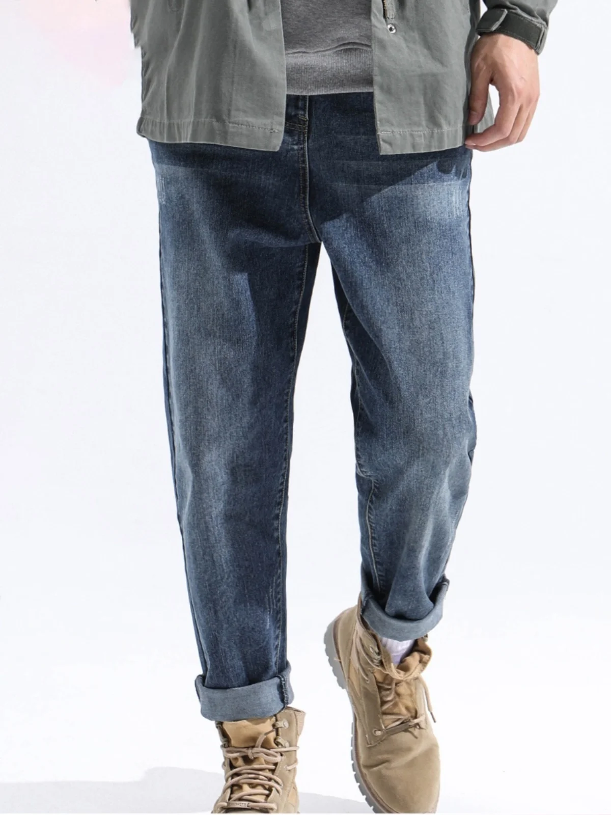 

Мужские джинсы прямого кроя в американском стиле, повседневные, облегающие, универсальные, свободные, длинные брюки, модные, молодежные, летние, водостойкие