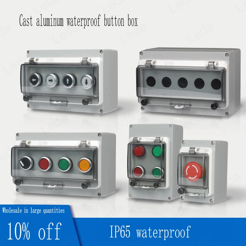 

Metal Button Switch Control Emergency Stop Waterproof Cast Aluminum Alloy Start Industrial Two Threeswitch Emergency Stop Box