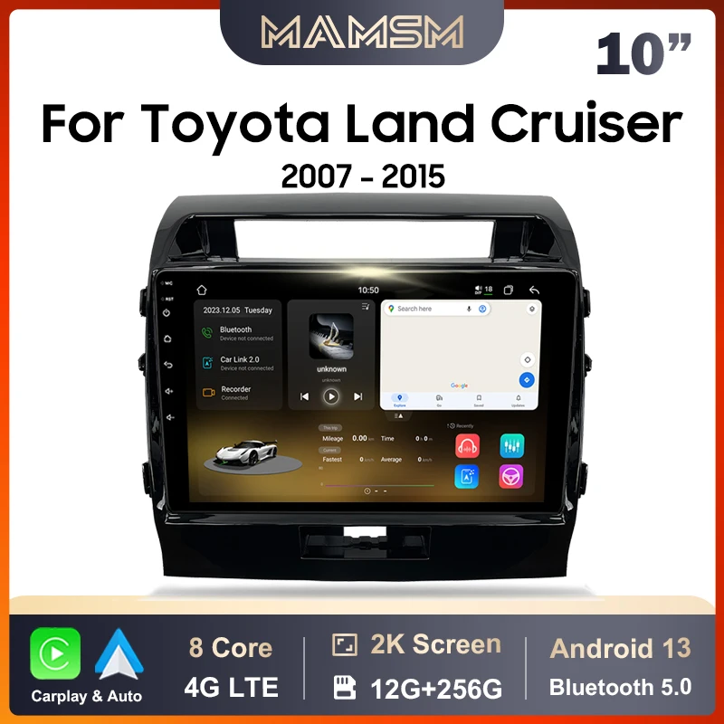 MAMSM Car Radio For Toyota Land Cruiser 11 200 2007-2015 Android 13 Multimedia Video Player Carplay Auto Head Unit intelligent