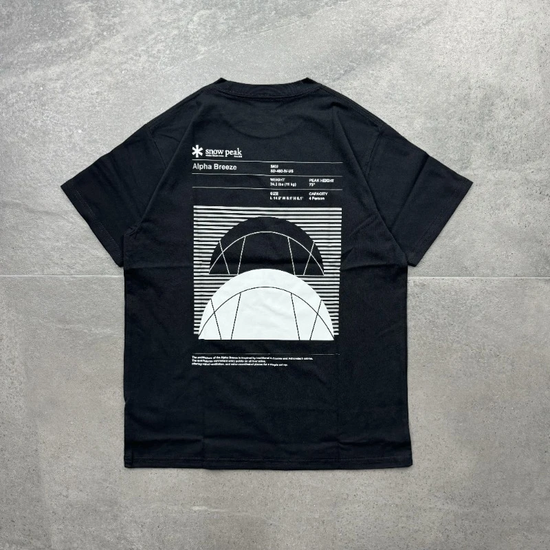 韓国のトレンディなブランド夏の新プリントアウトドアキャンプレジャー半袖 Tシャツ純粋な綿レジャー休暇ユニセックス