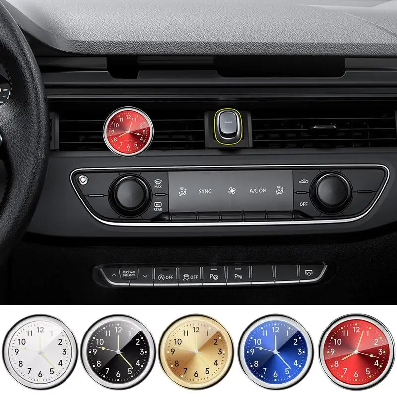 Car Dashboard Air Vent Clock Watch Electronic Clock Waterproof Ultra-thin Square Automobiles Watch Auto Interior Decoration