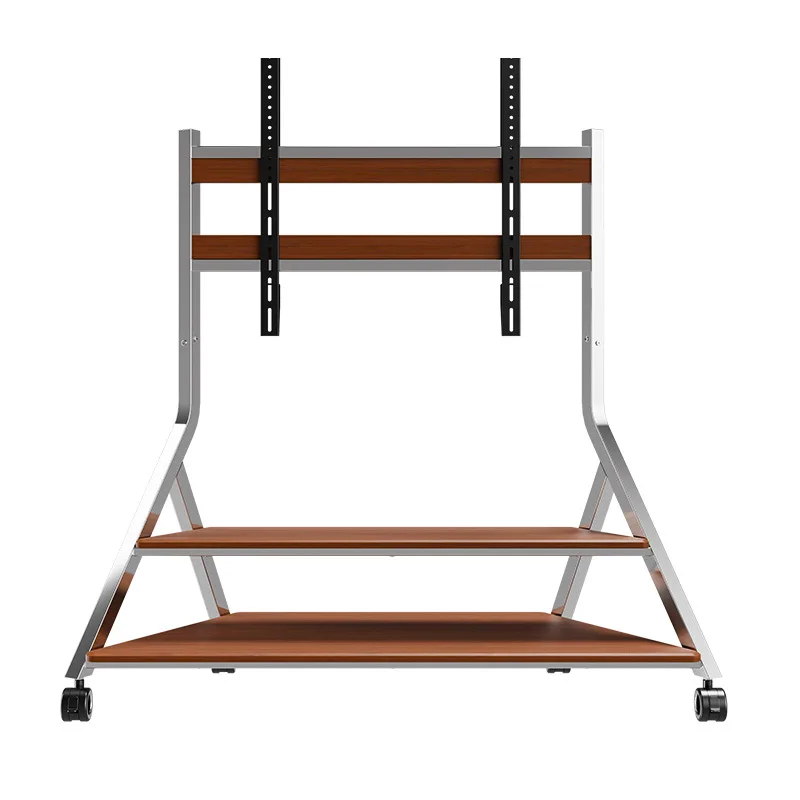 

TV mobile bracket cart Stainless steel art shelf with wheel hanger TV cabinet