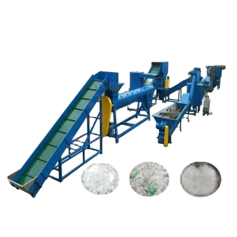 Industrial Automatic PP PP PET Bottle Recycling Machine Waste Plastic Crushing Washing Drying Line