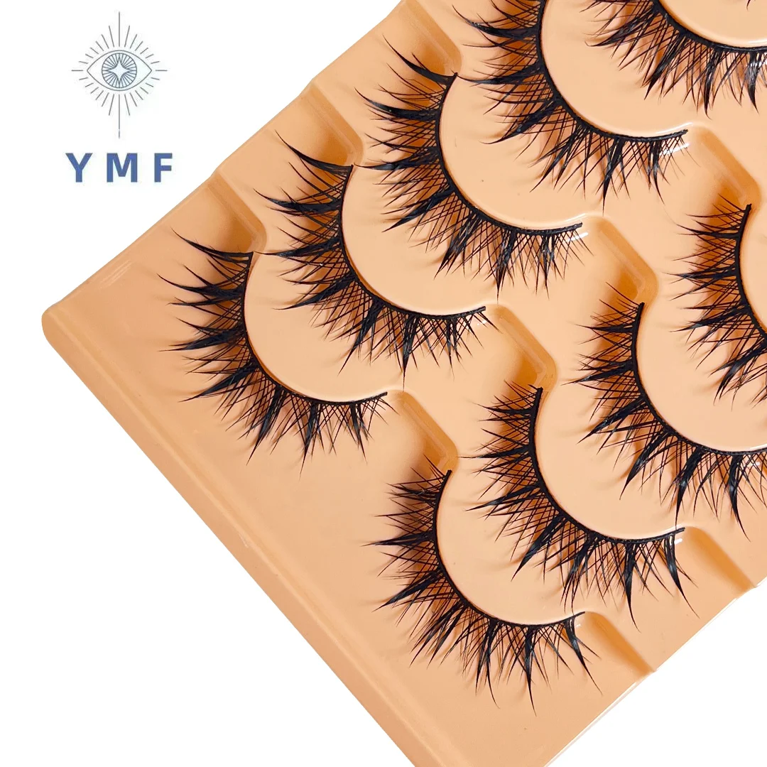 Comic Eyelashes 7 Pairs of False Eyelashes Natural Nude Makeup Daily Can Support Double Eyelids Eyelashes