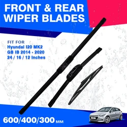 For Hyundai I20 MK2 GB IB 2014 - 2020 Active Front Rear Windscreen Wiper Blades Windshield Window 24