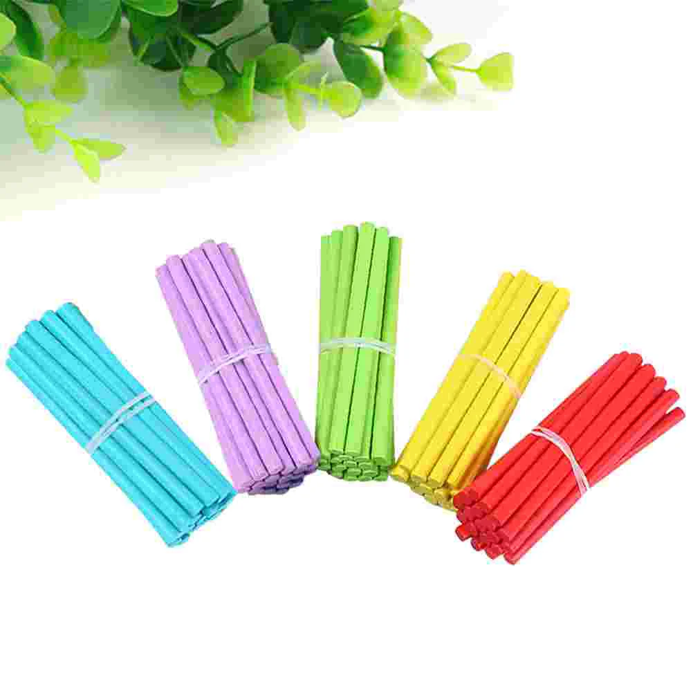 100pcs Colorful Math Manipulatives Math Wooden Counting Sticks Kids Preschool Educational Toys Counting Rods for Arithmetic Lear