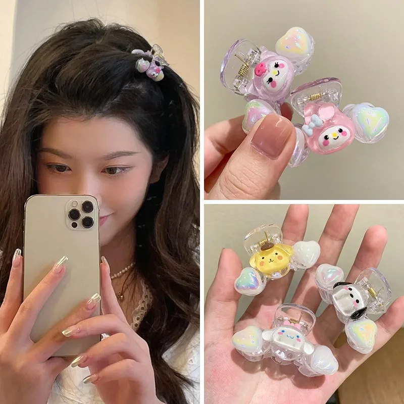 

Sanrio Kuromi My Melody Cartoon Barrette Anime Figures Pochacco Kawaii Q Figurals Cinnamoroll Barrettes Cute Girl Birthday Gifts