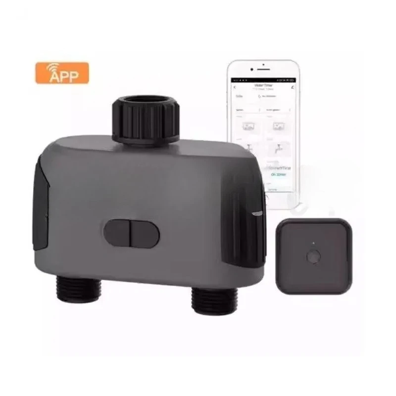 New 2-Port Smart Hose Watering Timer with Wi-Fi Hub, Compatible with Alexa, Smart Life
