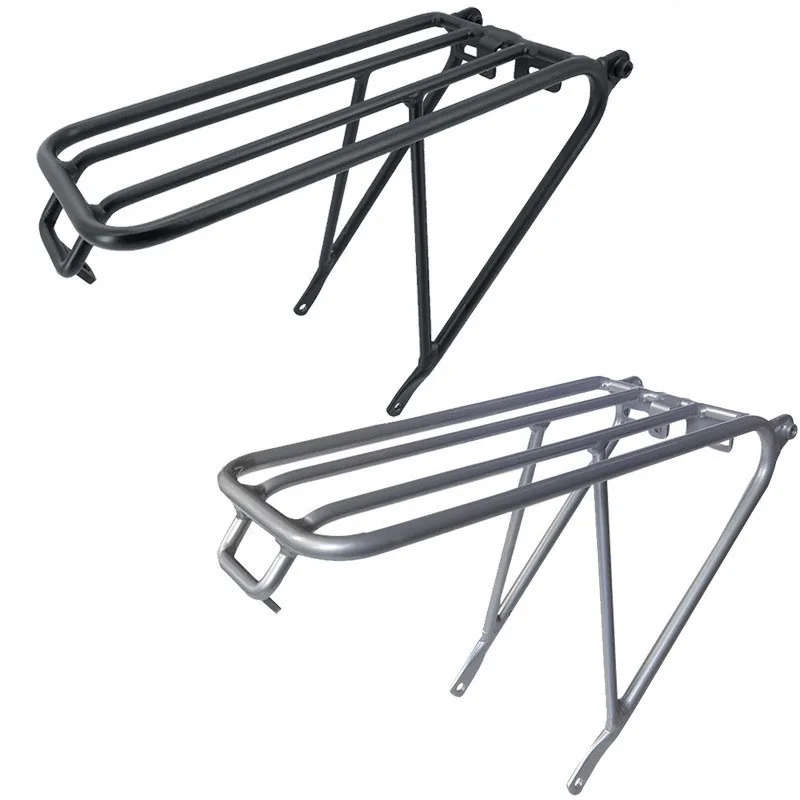 Folding bicycle rear rack for brompton 3sixy bike aluminum alloy luggage carrier cycling bag stand (can install Easy wheel)