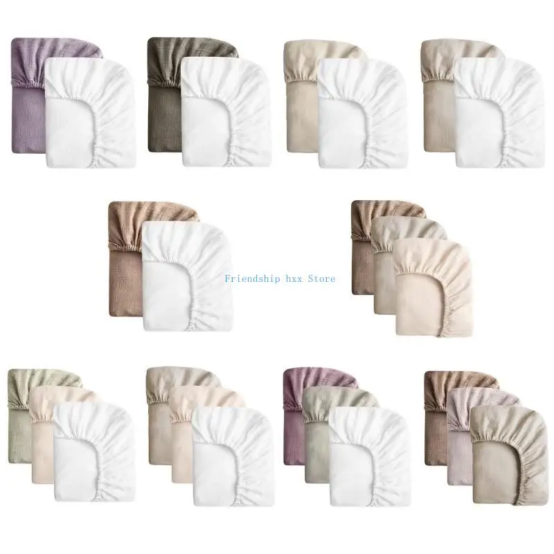 

F1CB 1 Set Soft & Comfortable Fitted Sheet Cotton Crib Bed Sheet Breathable Design
