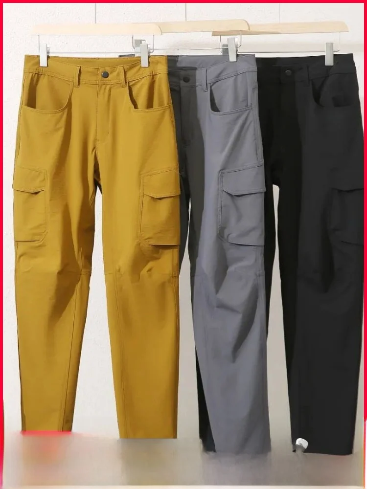 Men's Outdoor Casual Pants Quick Dry Breathable Lightweight Spring Summer Straight Leg Fit Nylon Fiber Sports Style Waterproof