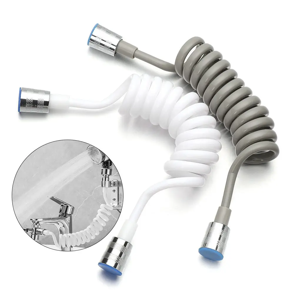 Useful Flexible Telephone Line Style Anti-wrap Water Plumbing Toilet Bidet Bath Sprayer Connect Pipe Spring Shower Hose