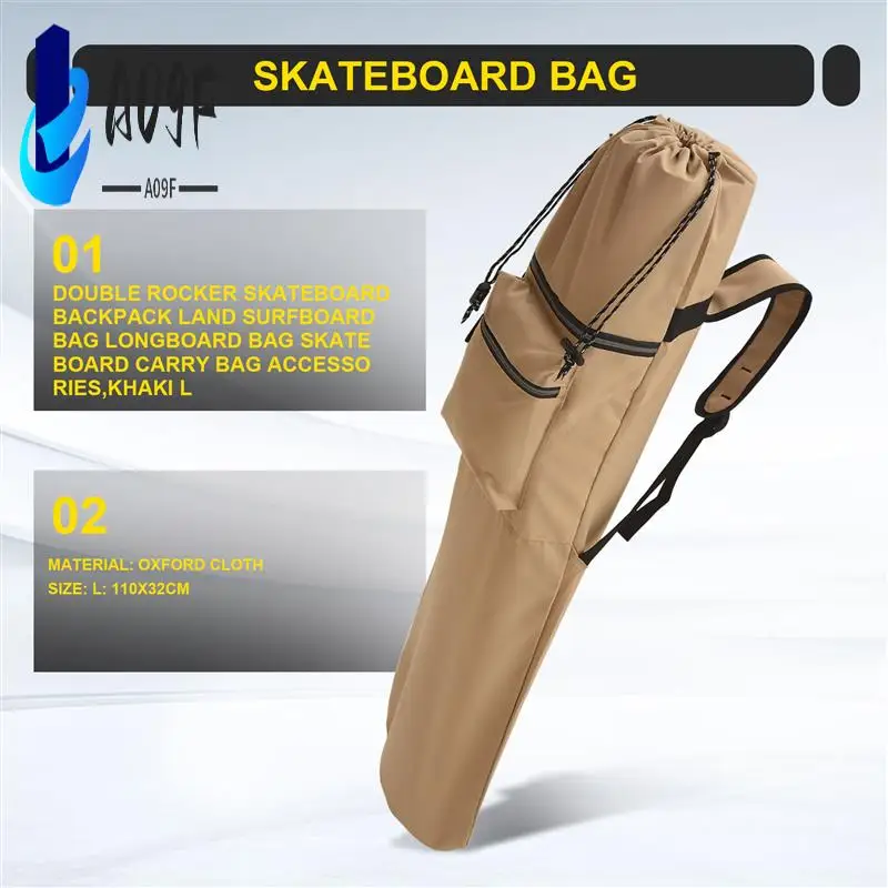 

A09F-Пюкзак для скейтборда с двойным рокером, сумка для доски для серфинга, сумка для лонгборда, сумка для переноски скейтборда, аксессуары