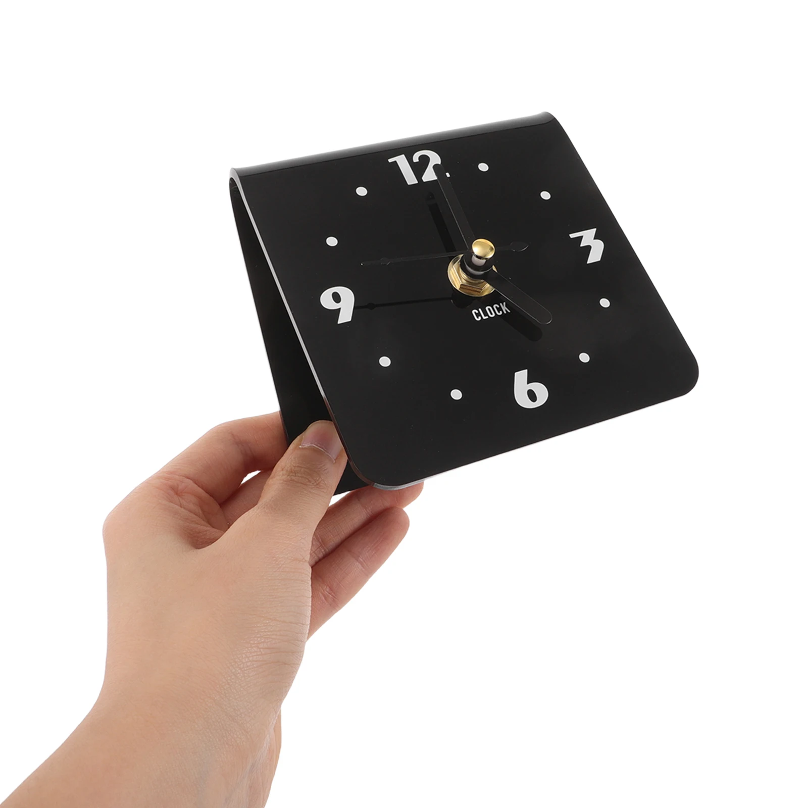 

Modern Acrylic Silent Clock Operated Noise Free for Living Room Shelf Desk Decor Stylish Table Top Timepiece Minimalist