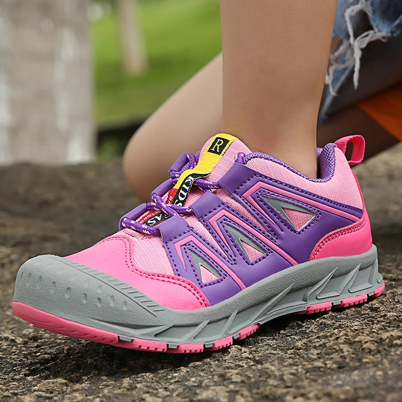 New Children Sports Climbing Shoes Fashion Sneakers Anticollision Teenage Hiking Shoes Outdoor Trekking Shoes For Boys & Girls