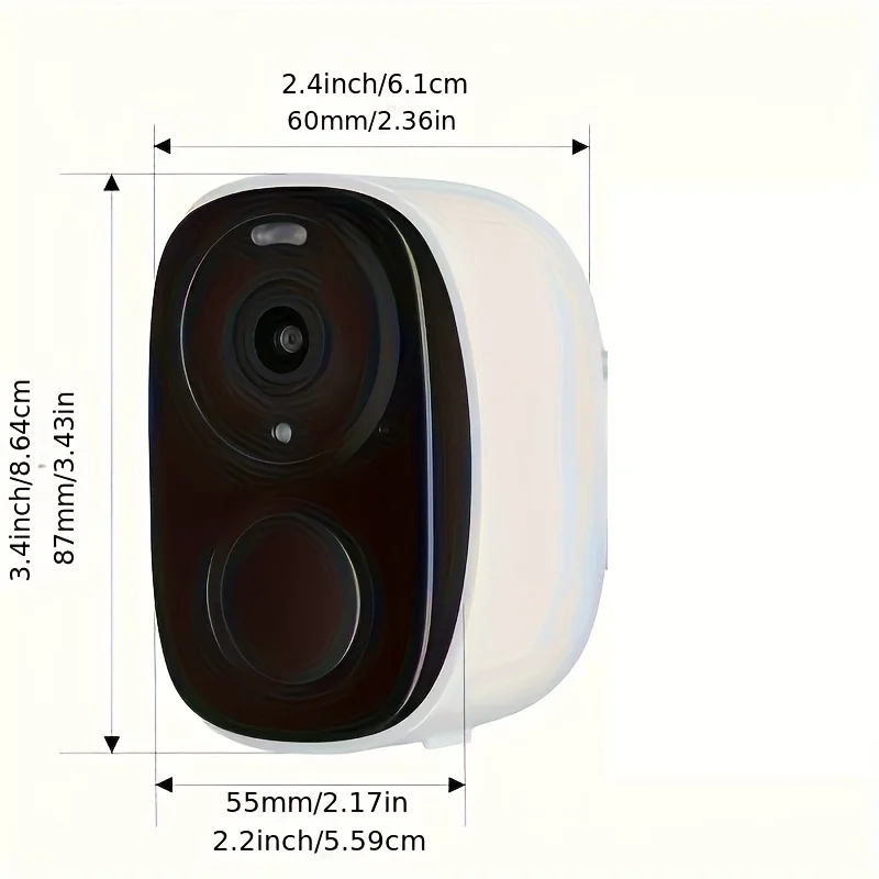 كاميرا مراقبة خارجية لاسلكية 3 ميجابكسل مع بطارية ولوحة شمسية، تدعم بطاقة SD/سحابة مجانية