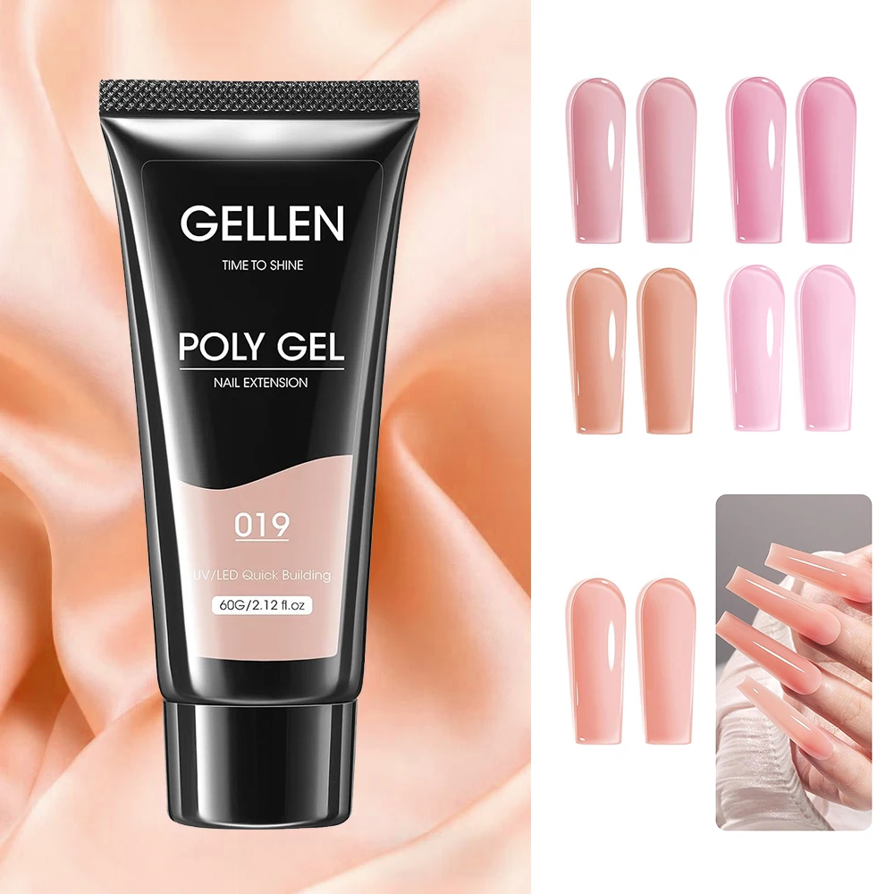 

GELLEN Gel Softer Poly Nail 60g Builder Press on Nails Extension 06 Peachy Natural Nude Fashion Art Design Charm Manicure DIY