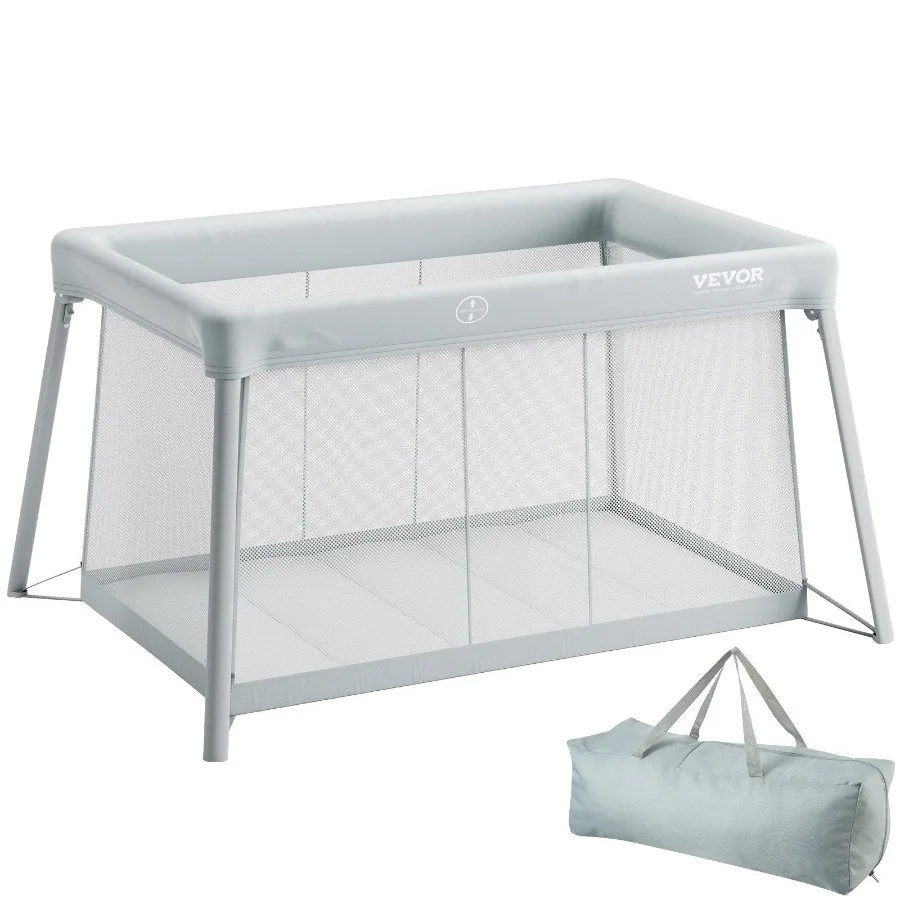 

Baby Travel Crib and Play Yard Folding Baby Playpen with Soft Mattress Pad