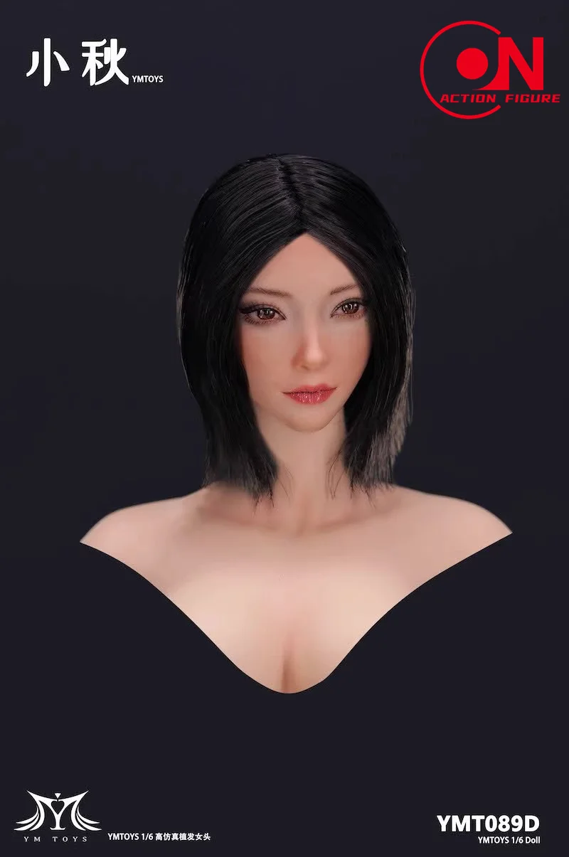 MTOYS YMT089 1/6 Asian Beauty Qiu Head Sculpt Carving Model Fit 12'' TBL PH Female Soldier Pale Action Figure Body