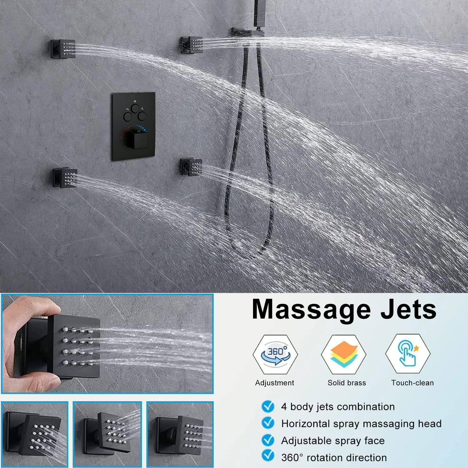 ZAPPO Thermostatisch Douchesys - Thermostatic Shower Faucet Valve 3 Way recensie en prijs